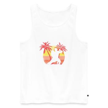 Tango Dance Summer Sunset de los años 80 - Débardeur bio Premium Homme - blanc - Devant - Michal (187cm)