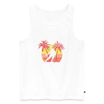 Roller Skates Girl Skating Summer Sunset 80s Palm - Männer Premium Bio Tank Top - Weiß - Vorne - Michal (187cm)