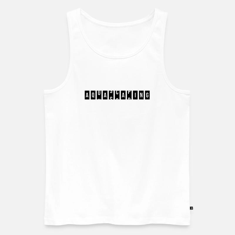 Aquascaping Fish Keeping Rolling Text - Männer Premium Bio Tank Top - Weiß