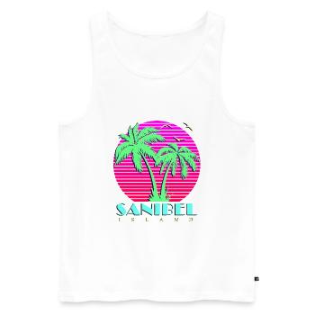 Sanibel Island - Débardeur bio Premium Homme - blanc - Devant - Michal (187cm)
