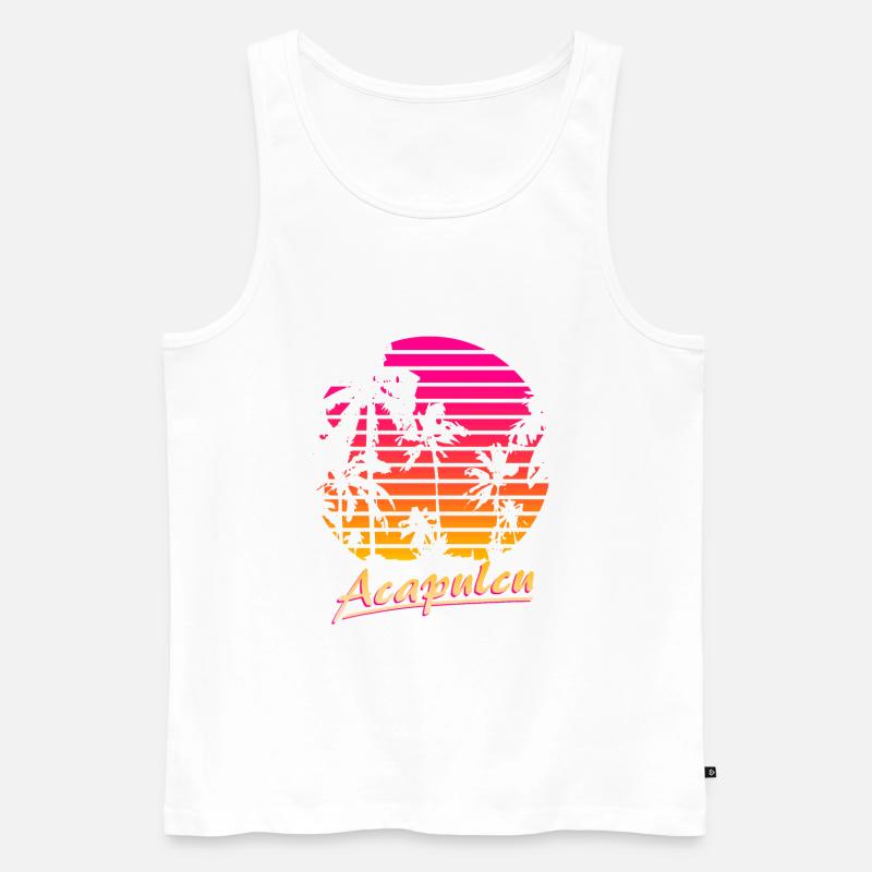 Acapulcu - Männer Premium Bio Tank Top - Weiß
