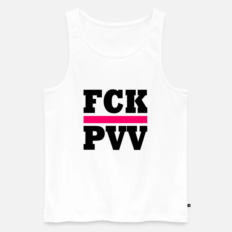 Fck pvv - Männer Premium Bio Tank Top - Weiß