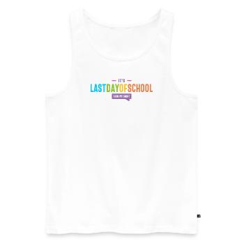 Letzter Schultag - Sign My Shirt! - Männer Premium Bio Tank Top - Weiß - Vorne - AI Model Male 178 light (178cm)
