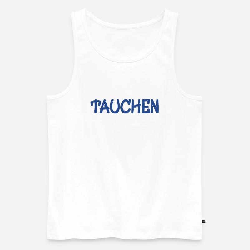 Tauchen - Männer Premium Bio Tank Top - Weiß