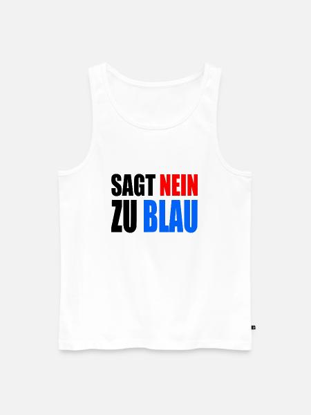 Dites non au bleu - AfD - Débardeur bio Premium Homme - blanc