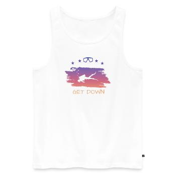 diving , get down, cooles taucherdesign - Männer Premium Bio Tank Top - Weiß - Vorne - AI Model Male 178 light (178cm)
