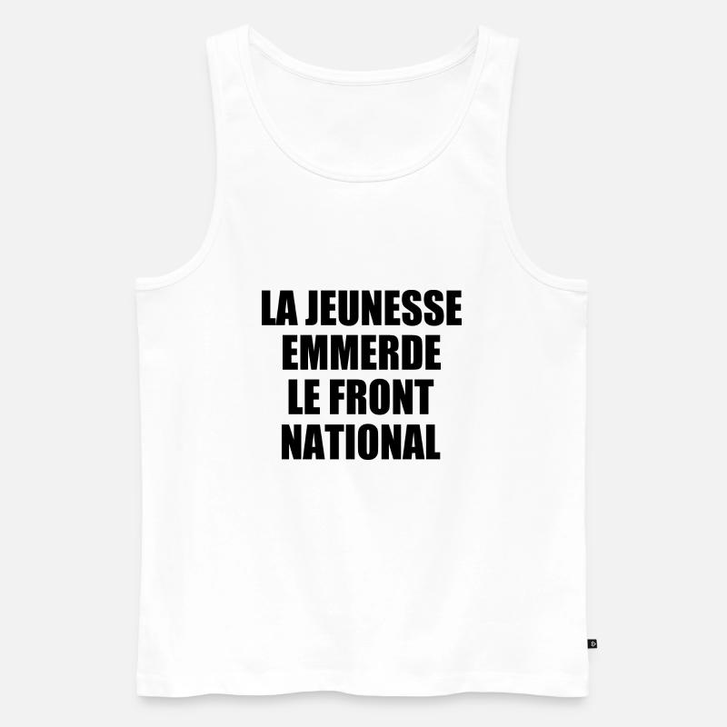 Scheiß auf den Front National - Männer Premium Bio Tank Top - Weiß