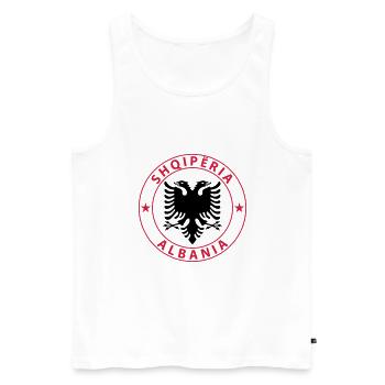 Albania - Männer Premium Bio Tank Top - Weiß - Vorne - Michal (187cm)