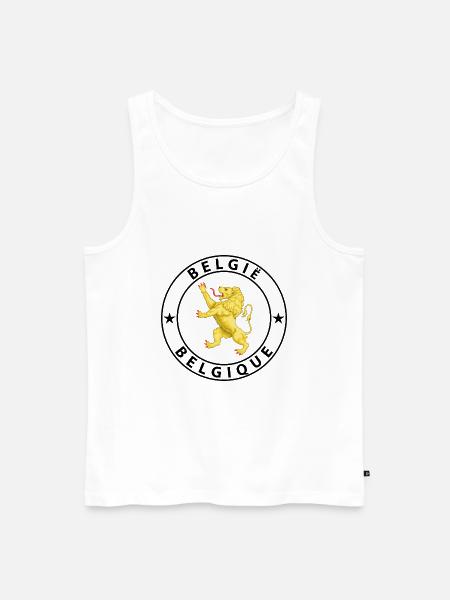 Belgien - Männer Premium Bio Tank Top - Weiß