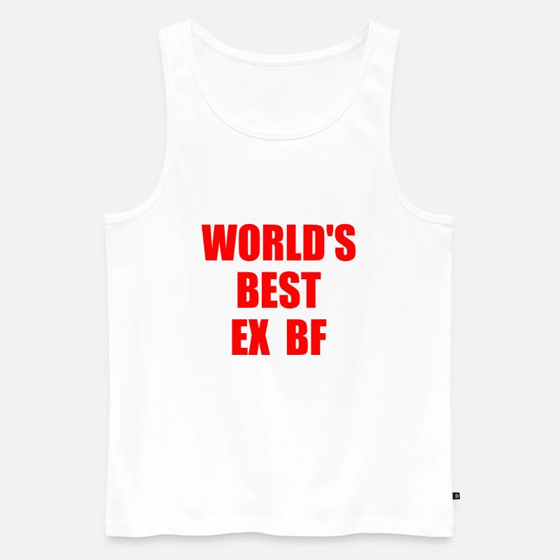 worlds best ex bf - Männer Premium Bio Tank Top - Weiß