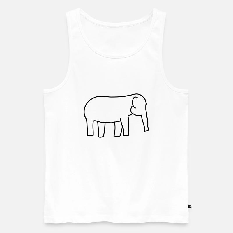 elefant tier symbol - Männer Premium Bio Tank Top - Weiß
