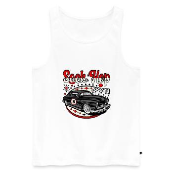 50s Sock Hop Party Vintage Rockabilly - Men's Premium Organic Tank Top - white - Front - AI Model Male 178 light (178cm)