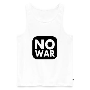 No war - Débardeur bio Premium Homme - blanc - Devant - AI Model Male 178 light (178cm)