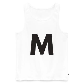 M - Männer Premium Bio Tank Top - Weiß - Vorne - AI Model Male 178 light (178cm)