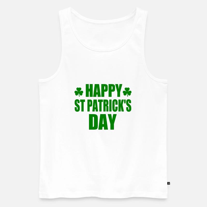 happy st patricks day - Männer Premium Bio Tank Top - Weiß