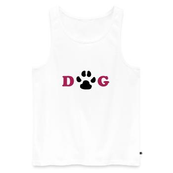 Dog 1 - Männer Premium Bio Tank Top - Weiß - Vorne - AI Model Male 178 light (178cm)