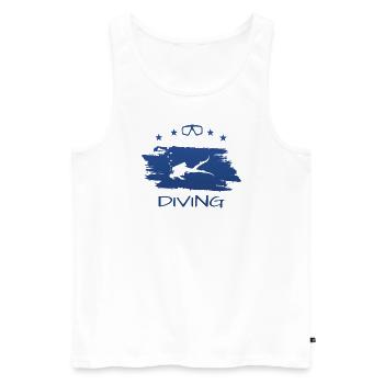 Tauchen - Männer Premium Bio Tank Top - Weiß - Vorne - Michal (187cm)