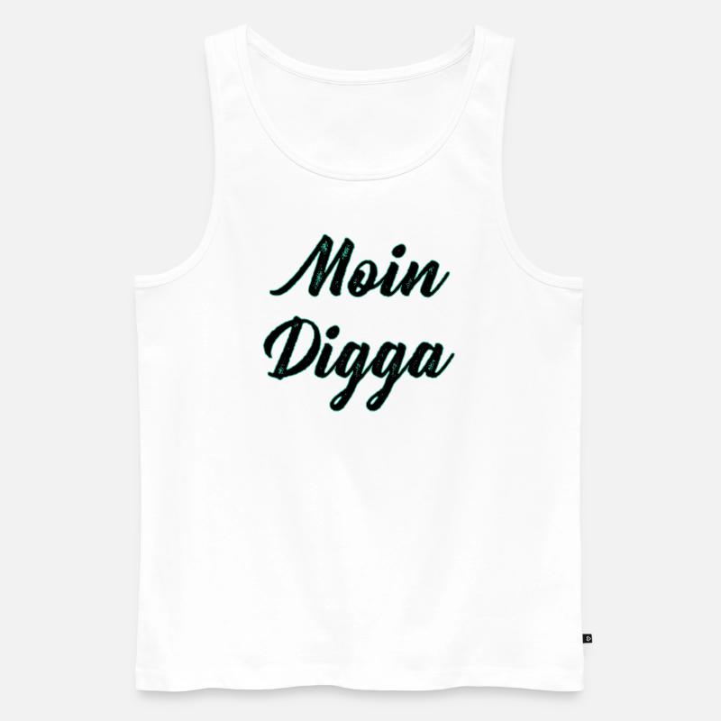 Digga - Männer Premium Bio Tank Top - Weiß