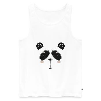 Niedliche Tiergesichter für Kinder Panda Geschenk - Männer Premium Bio Tank Top - Weiß - Vorne - Michal (187cm)