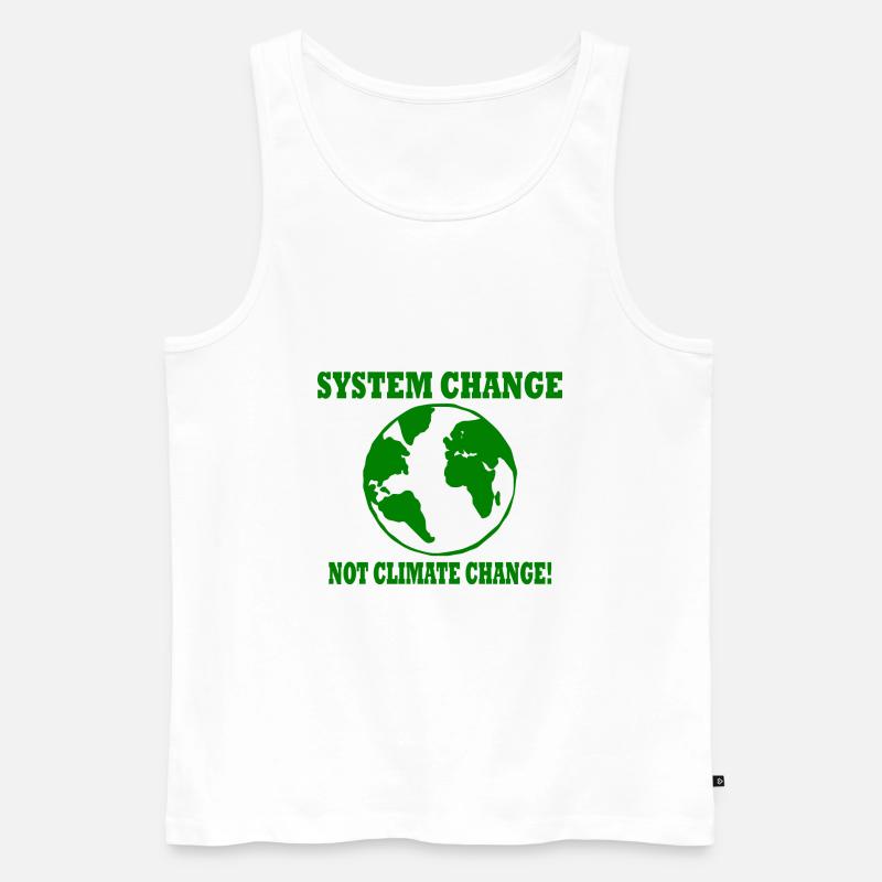 system change not climate change - Männer Premium Bio Tank Top - Weiß