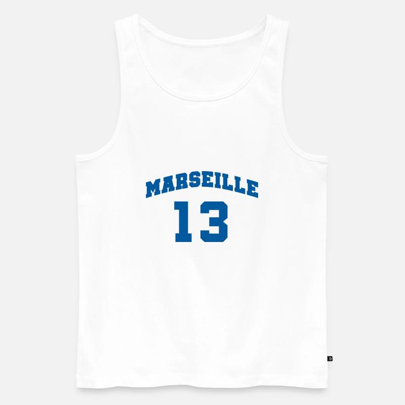 Marseille 13 - Männer Premium Bio Tank Top - Weiß