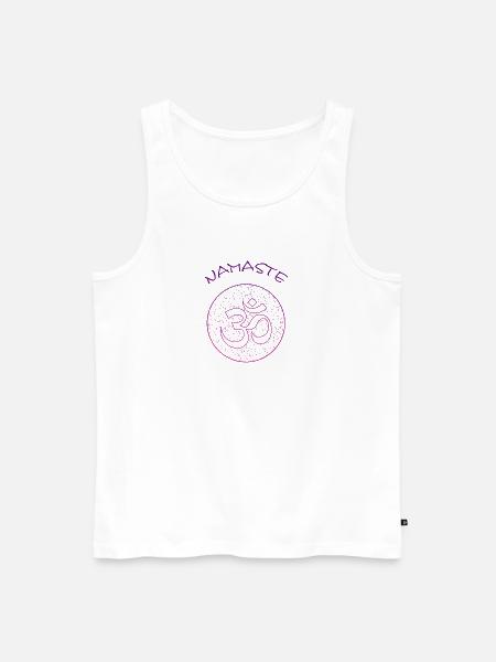 Om Yoga Namaste yoga - Männer Premium Bio Tank Top - Weiß