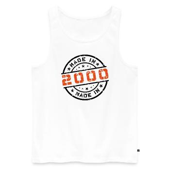 Year of birth Birthday Born In - Made in 2000 - Men's Premium Organic Tank Top - white - Front - Michal (187cm)