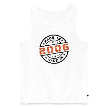 Geburtsjahr Geburtstag Born In - Made in 2006 - Männer Premium Bio Tank Top - Weiß - Vorne - Michal (187cm)