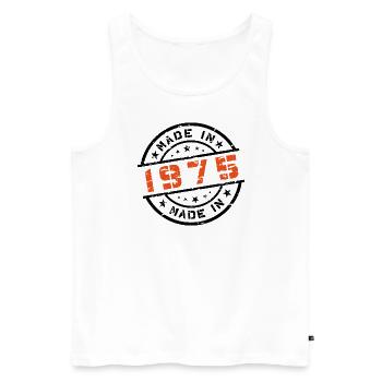Geburtsjahr Geburtstag Born In - Made in 1975 - Männer Premium Bio Tank Top - Weiß - Vorne - AI Model Male 178 light (178cm)