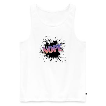 Nope, Nope not today - Männer Premium Bio Tank Top - Weiß - Vorne - Michal (187cm)