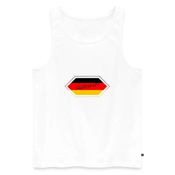 Deutschland Germany - Männer Premium Bio Tank Top - Weiß - Vorne - Michal (187cm)