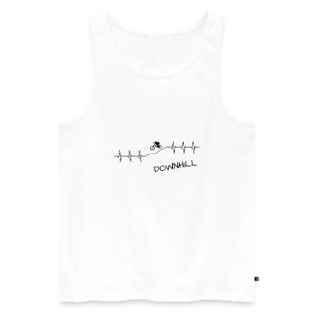 Downhill bmx Mtb Geschenk Herzschlag - Männer Premium Bio Tank Top - Weiß - Vorne - AI Model Male 178 light (178cm)