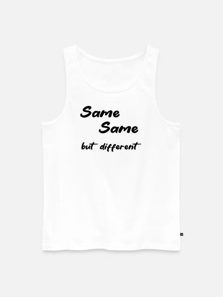 Same Same but Different - Männer Premium Bio Tank Top - Weiß