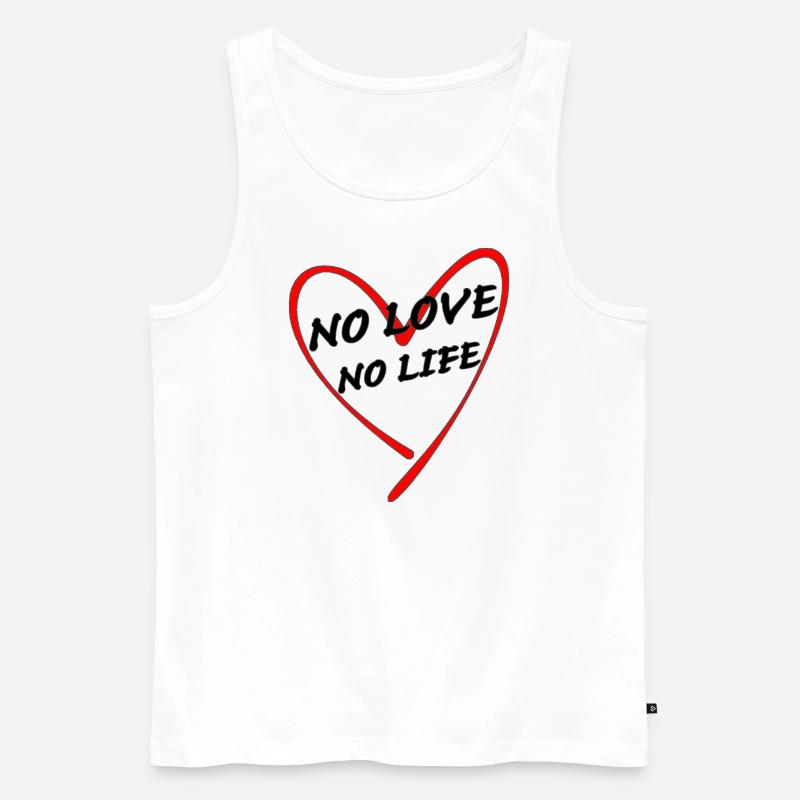 Pas d’amour pas de vie - Débardeur bio Premium Homme - blanc