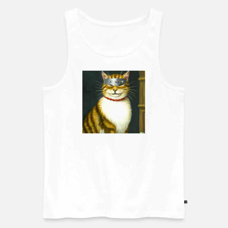 SamsCat 13 - Männer Premium Bio Tank Top - Weiß