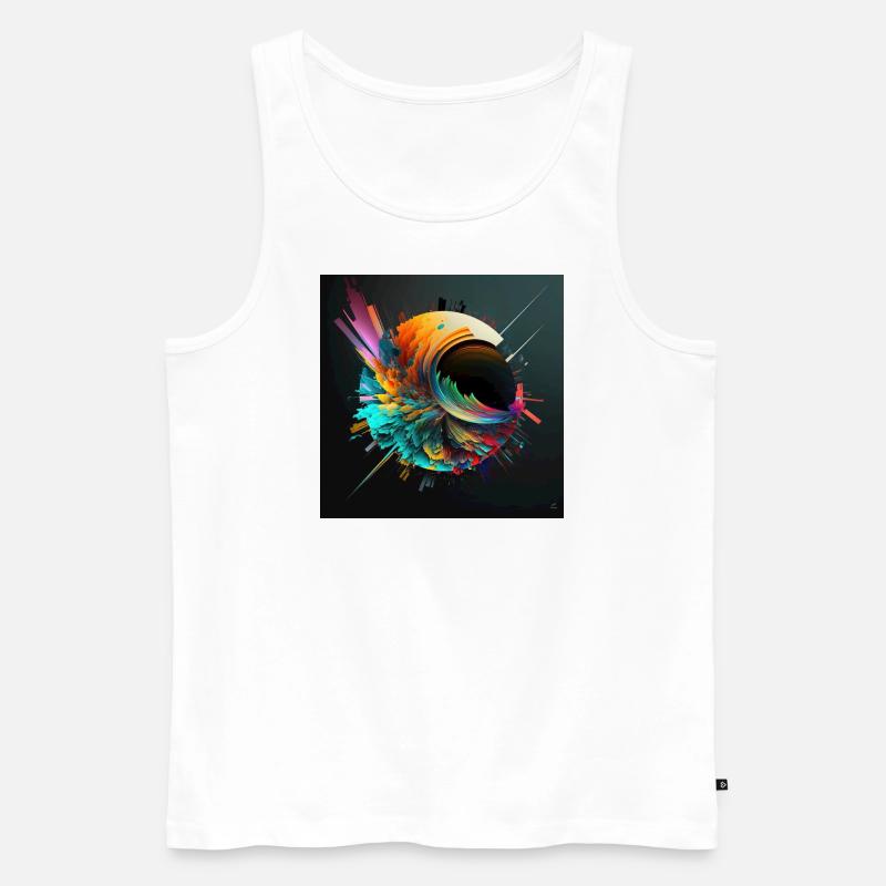 Abstrakte Kunst - Männer Premium Bio Tank Top - Weiß