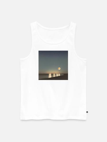 Abend Mond - Männer Premium Bio Tank Top - Weiß