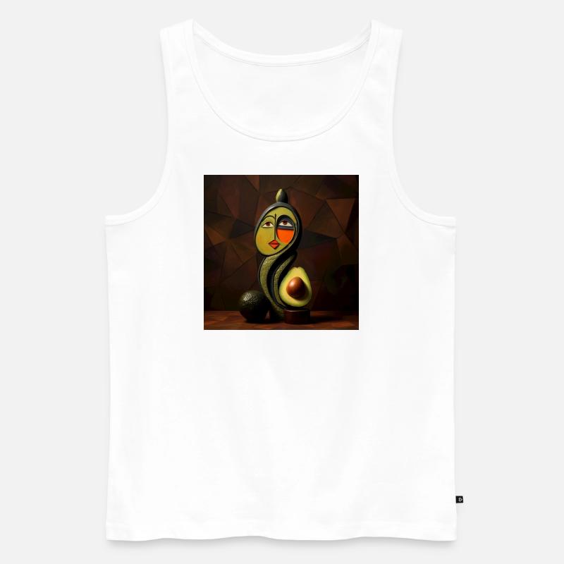 Avocado Kunststyle - Männer Premium Bio Tank Top - Weiß