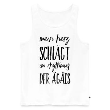 Lustiger Griechischer Spruch Griechenland Geschenk - Männer Premium Bio Tank Top - Weiß - Vorne - AI Model Male 178 light (178cm)