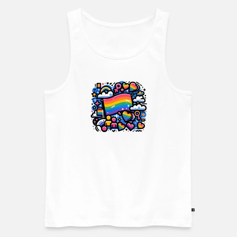 Graffiti Pride 2 - Männer Premium Bio Tank Top - Weiß