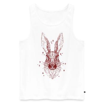 Easter Bunny Easter Vintage - Men's Premium Organic Tank Top - white - Front - Michal (187cm)