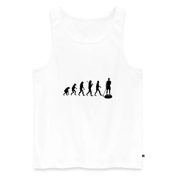 Cadeau évolution SUP - Débardeur bio Premium Homme - blanc - Devant - AI Model Male 178 light (178cm)
