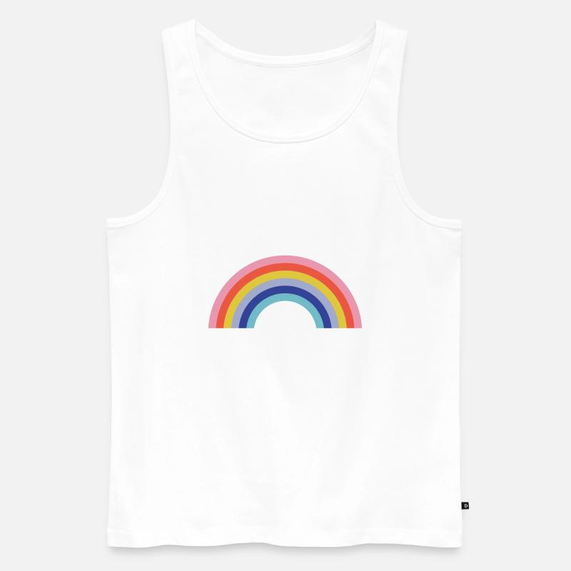 Regenbogen - Männer Premium Bio Tank Top - Weiß