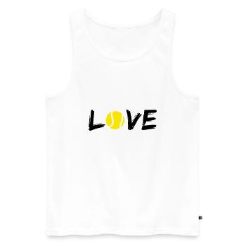 Love Tennis - Men's Premium Organic Tank Top - white - Front - Michal (187cm)