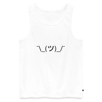 Quel que soit émoticônes japonais - Débardeur bio Premium Homme - blanc - Devant - AI Model Male 178 light (178cm)