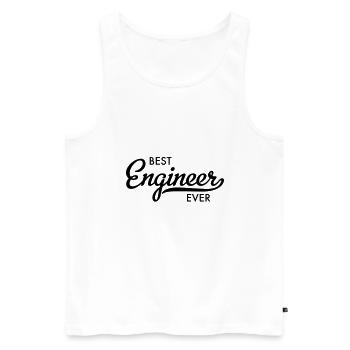 engineer - Men's Premium Organic Tank Top - white - Front - Michal (187cm)