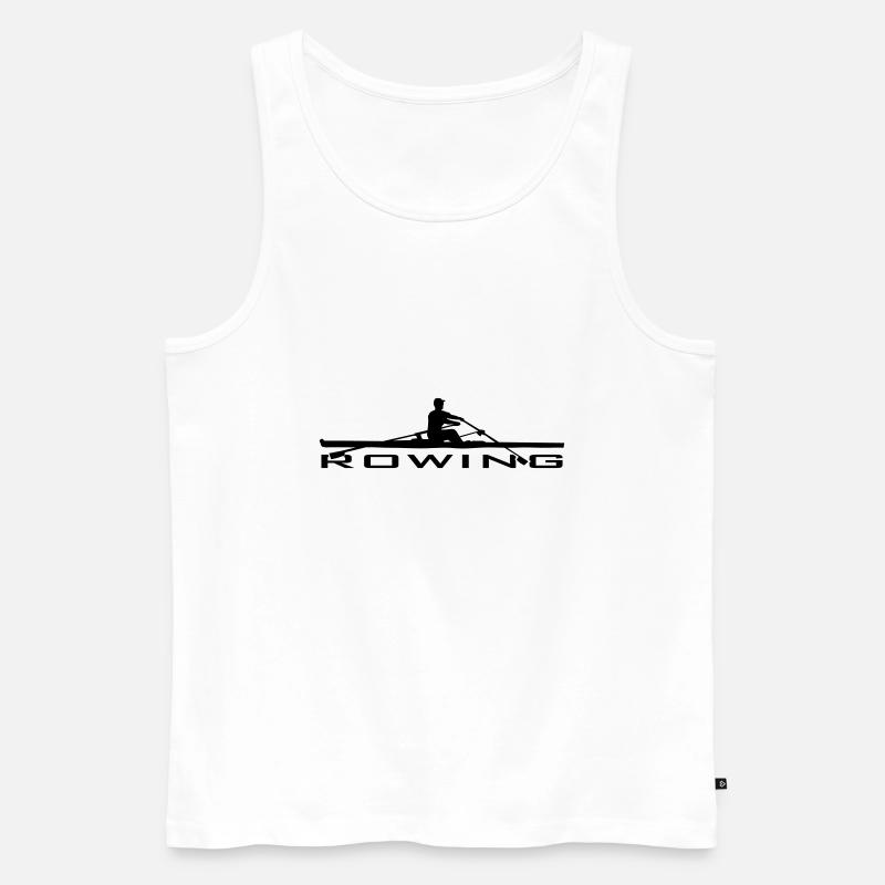 Rudern, Einer, Ruderer - Männer Premium Bio Tank Top - Weiß