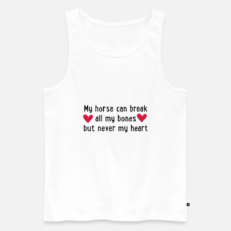 Pferd - Männer Premium Bio Tank Top - Weiß