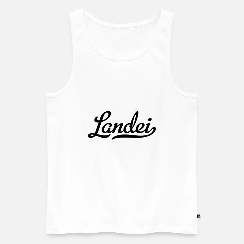 landei - Männer Premium Bio Tank Top - Weiß
