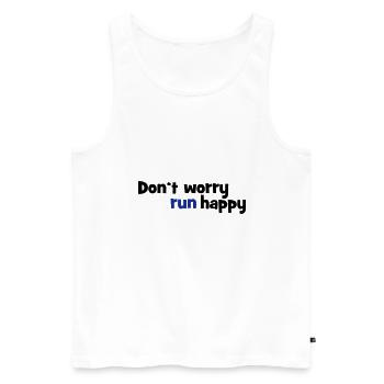 to run - Men's Premium Organic Tank Top - white - Front - Michal (187cm)